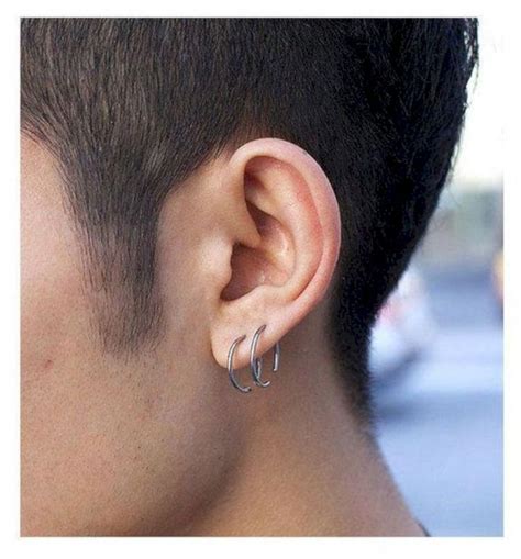 35 Amazing Piercing Ideas For Cool Men Guys Ear Piercings Men Earrings Mens Piercings
