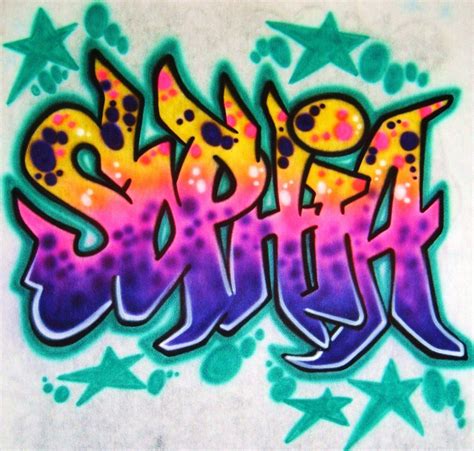 Sophia Graffiti Lettering Airbrush T Shirts Graffiti Names