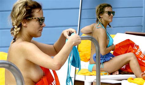 Caroline Flack Flashes Boobs In Major Nipslip During Holiday In Miami
