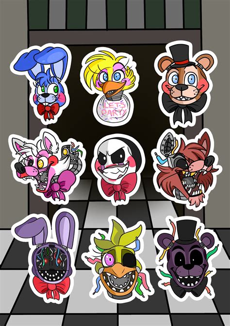 Fan Made Five Nights At Freddys 2 Stickers Etsy Uk