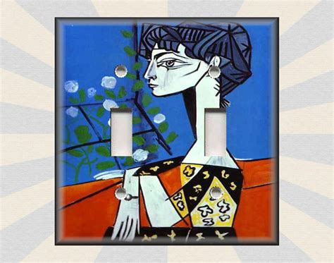 Metal Light Switch Plate Cover Jacqueline Picasso Art Home Etsy