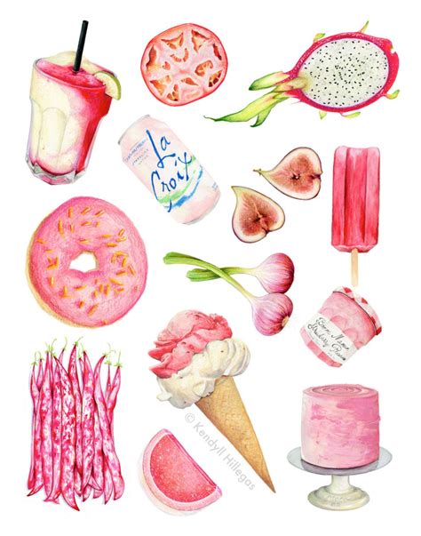 Food Art Prints By Kendyll Hillegas On Etsy Food Illustrations