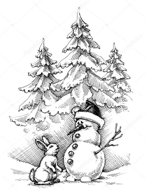 Christmas Scenery Drawing At Getdrawings Free Download