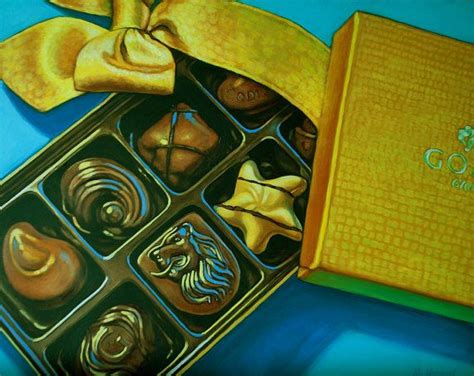 Original Oil Painting Of Chocolates Hyperrealism Painting Of Food