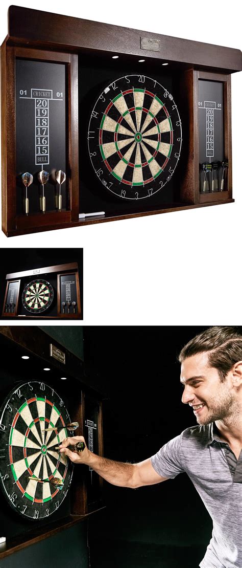 Barrington 40 Dartboard Cabinet With Led Light Barrington Bristle