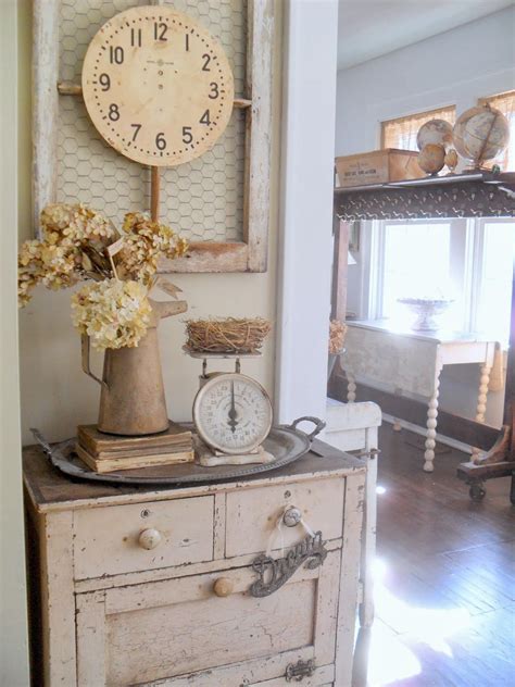 Must Love Junk A Cabinet And A Clock Face Distressed Kitchen Rustic
