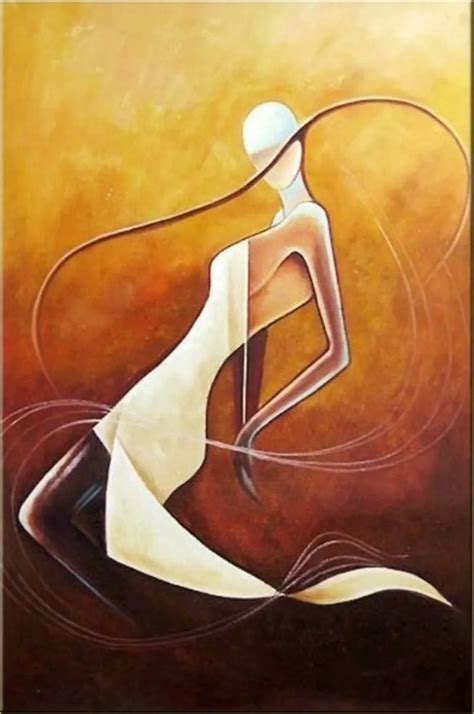 Hand Painted Abstract Woman Dancer Acrylic Paintings Modern Home Decor