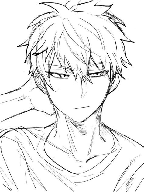 Anime Male Face Anime Face Drawing Anime Character Drawing Drawing