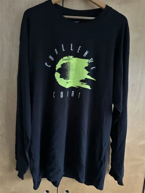 Nike Challenge Court Andre Agassi Tennis Re Issue Long Sleeve T Shirt