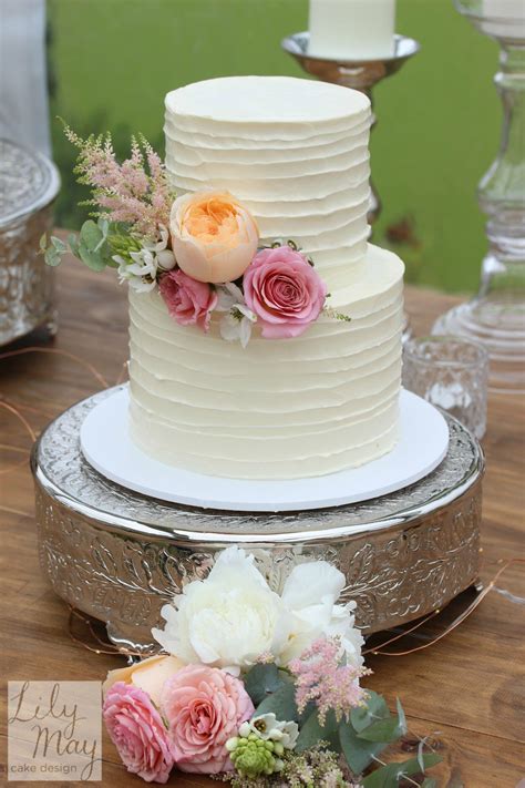 Tier Rustic Buttercream Wedding Cake