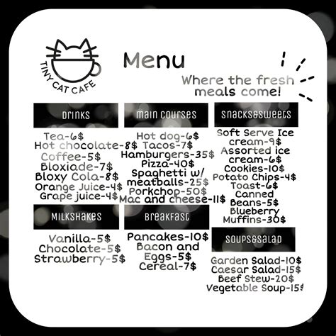 Bloxburg Menus Menu For A Bakery Cafe In 2021 Bloxburg Decal Codes Images And Photos Finder