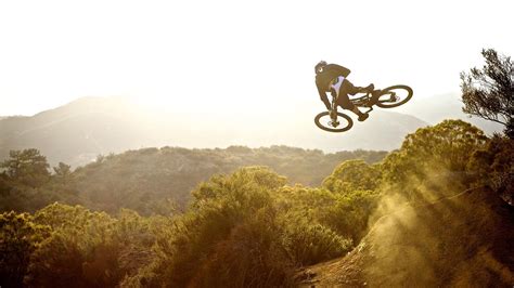 Wallpaper Landscape Bicycle Jumping Morning Biker Soil Mountain
