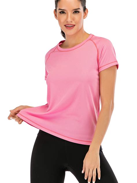 women quick dry workout t shirt short sleeve yoga top moisture wicking athletic shirts fitness