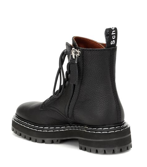 Find utilitarian ankle boots, minimalist mules and understated flats in the edit of women's proenza schouler shoes. Proenza Schouler Leather Lace-up Ankle Boots in Black - Lyst