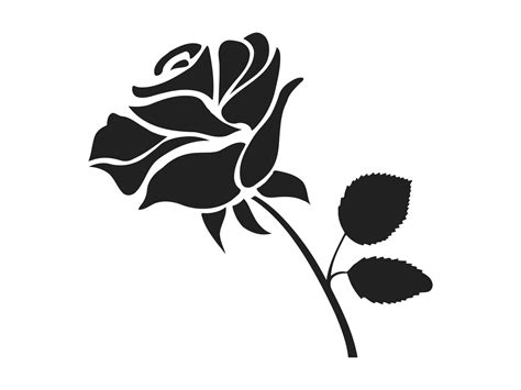 Rose Svg Rose Clipart Rose Clip Art Rose Silhouette Rose 