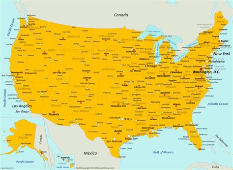 Us Largest Cities Map United States Map Us Map With C