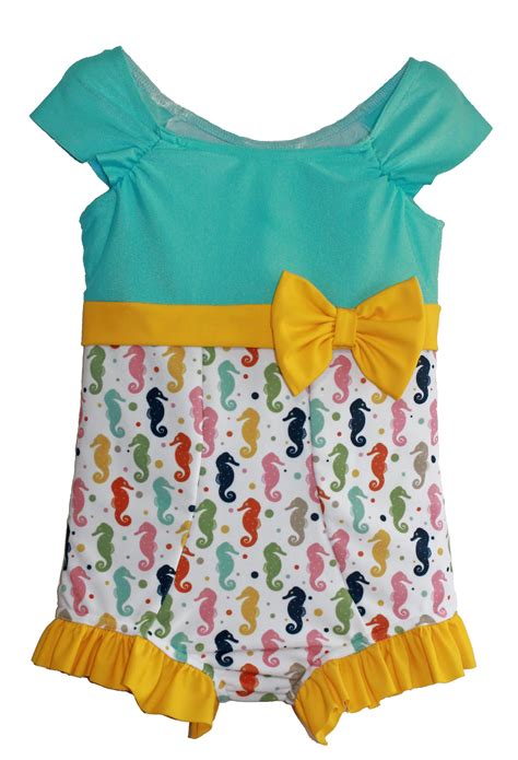 Sale Short Sleeve Swimsuit In Seahorse 2018 Collection Etsy Girls