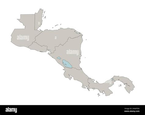 Central America Map Individual States Blank Stock Photo Alamy