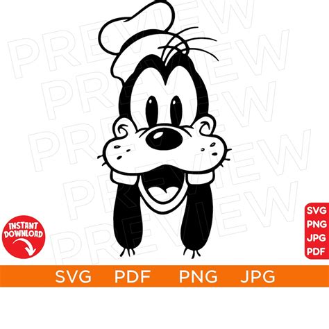 Goofy Vector Svg Goofy Ears Svg Mouse Png Disneyland Ears Etsy