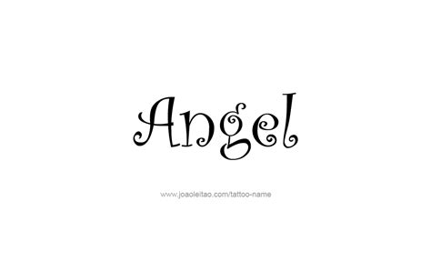 Angel Name Tattoo Designs