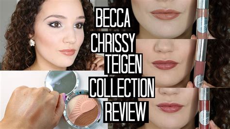 new becca x chrissy endless summer glow collection review swatches tutorial youtube