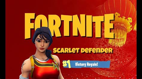 Fortnite Scarlet Defender Victory Royale Youtube