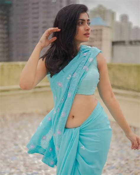 Ruchira Jadhav Gorgeous In Blue Saree Jswtvtv