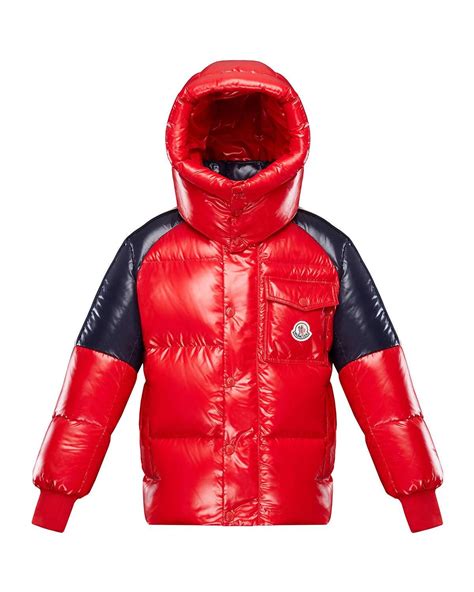 Kids Boys Sigean Colorblock Puffer Coat In Red In 2020 Puffer Coat
