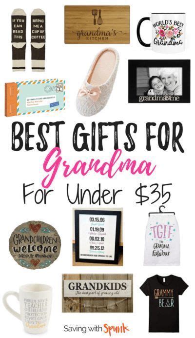Or go with more practical grandmother gifts, like a custom coffee mug, canvas tote, embroidered blanket, photo pillow, kitchen apron or personalized kitchen accessories. Best Christmas Gifts for Grandma Under $35 | Grandma gifts ...