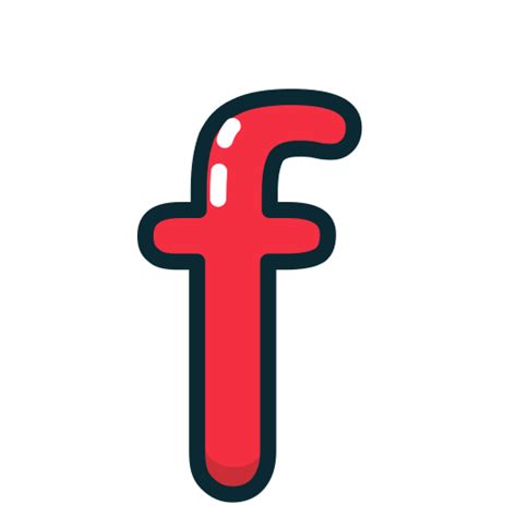 F Letter Lowercase Red Icon Free Download On Iconfinder