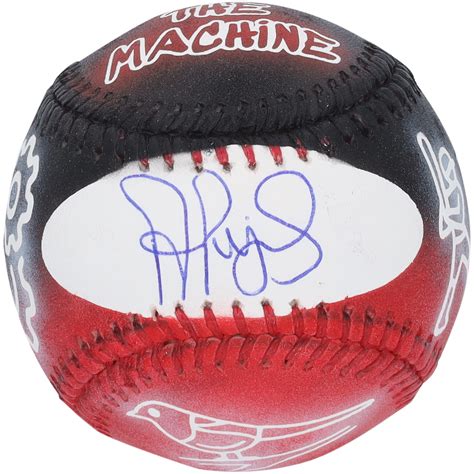 Albert Pujols St Louis Cardinals Autographed Baseball Art By Stadium