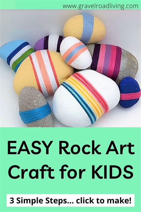 Easy Rock Art Craft For Kids Gravel Road Living