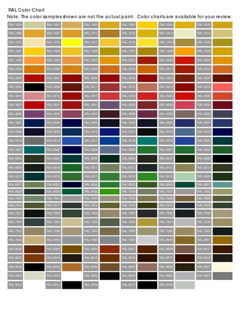 Ral Chart Ral Colours Chart Ral Code Images And Photos Finder