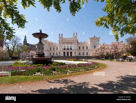 A View Of The Main University Building In Spring At Lund University In
