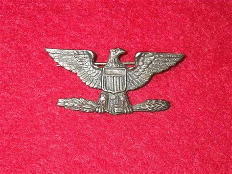 Original Wwii Us Army Colonel Rank Insignia Sterling Pb 4630422645