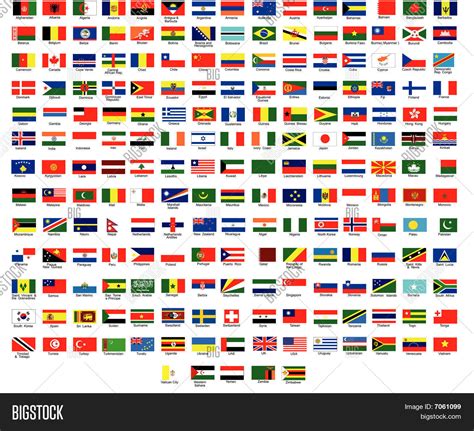 Vector Bandeiras De Todos Os Países Bancos De Vetores And Bancos De