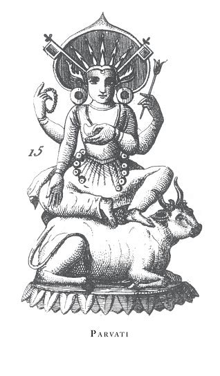 Parvati Hindu Dan Buddha Simbol Agama Dan Agama Mengurai Ilustrasi