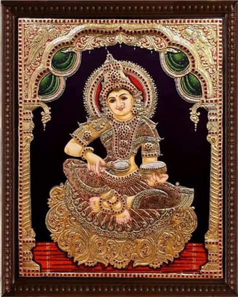 Annapoorani Red Tanjore Painting With Frame Etsy