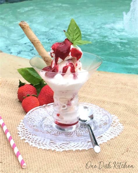 The dessert is traditionally topped with various syrups, nuts, and a single cherry on top. Knickerbocker Glory Recipe | Single Serving | One Dish Kitchen