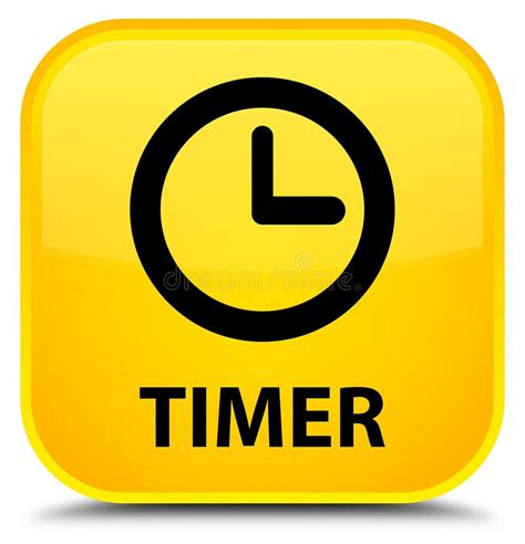 Timer Special Yellow Square Button Stock Illustration Illustration Of
