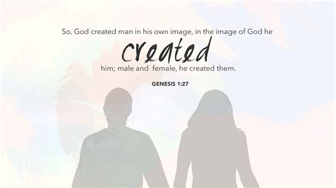God created man and woman in His image... | Genesis 1 27, Christian ...