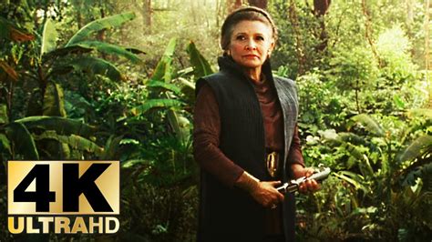 Star Wars The Rise Of Skywalker Leia Trains Rey 4k Uhd Youtube