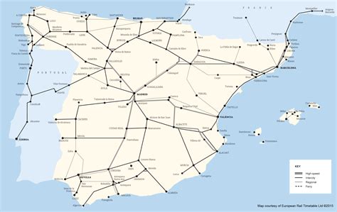 Mapa De Tren Espana