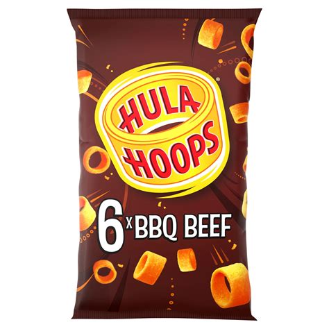 Hula Hoops Bbq Beef Flavour 6 X 24g Multipack Crisps Iceland Foods