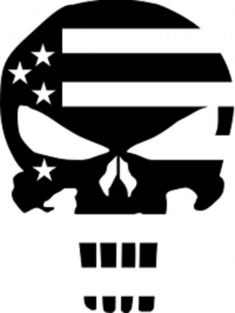 Punisher Skull Flag Decal55 Inchespremium Quality White Vinyl Decal