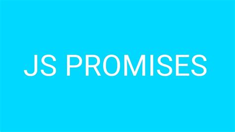 Javascript Tutorial - Promises - YouTube