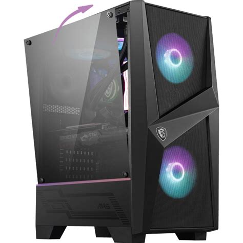 Msi Case Mag Forge 100r Argb 3 Fan With Tempered Glass Shopee Thailand