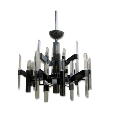 Black Mid Century Modern Chandelier With 9 Arms Olde Good Things