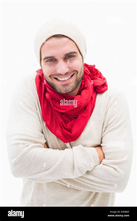 Attractive Young Man In Warm Clothes Stock Photo Alamy