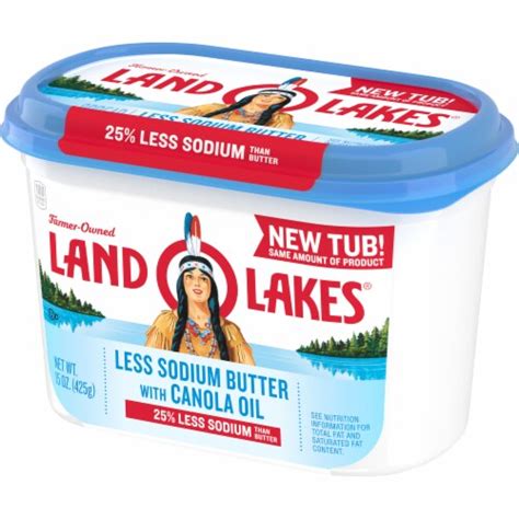 Land O Lakes Less Sodium Canola Oil Butter Spread 15 Oz Food 4 Less